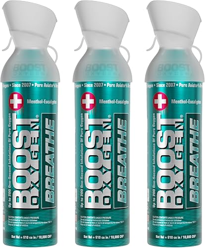 Miniatura 25 de Boost Oxygen Recipiente grande natural de 10 L | Soporte respiratorio para recuperación aeróbica, altitud, rendimiento y salud (paquete de 2)