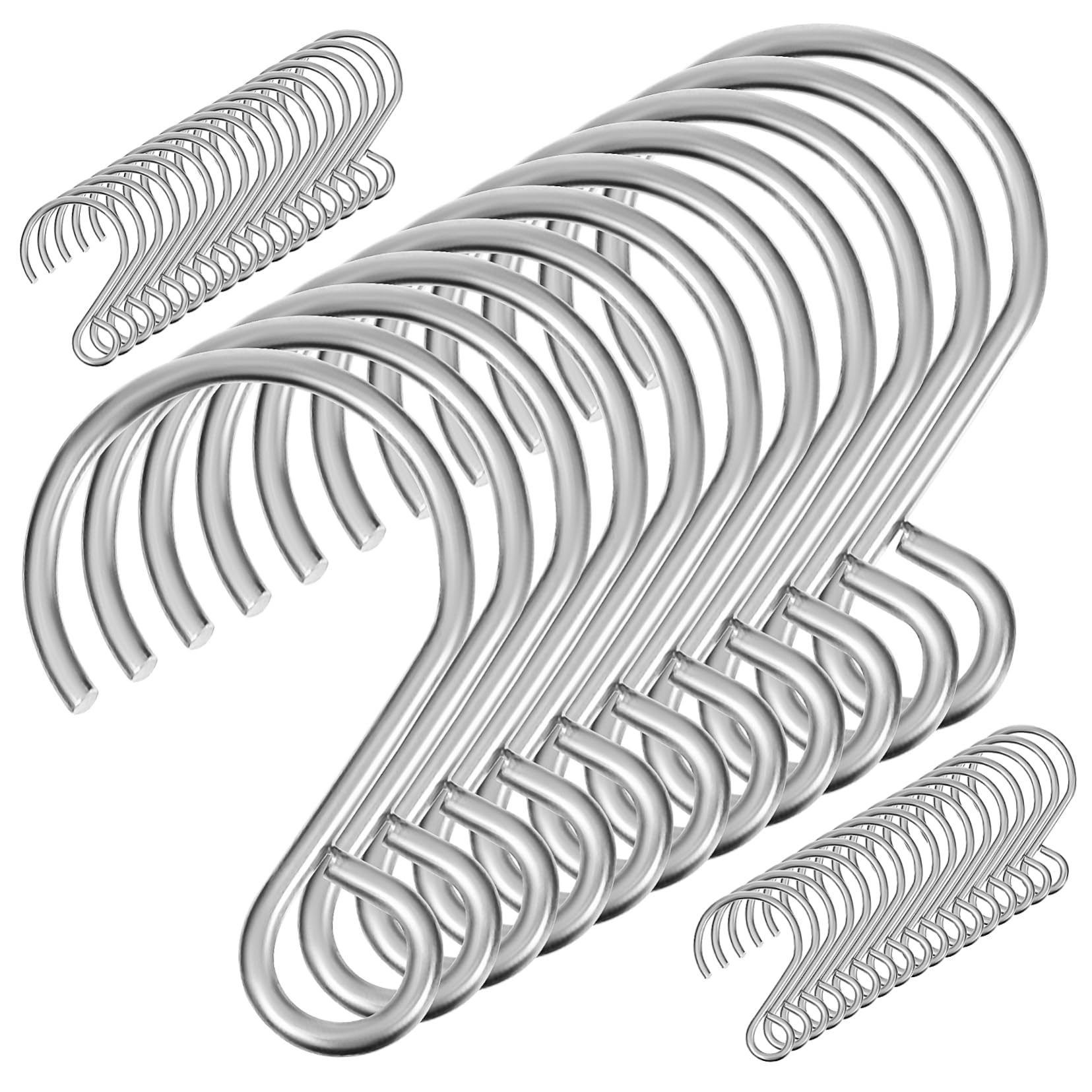 Mobestech 100pcs Tiny s Hooks Cup Hooks Plants Hanging Closet Coat Hook Metal s Hooks Kitchen Pan Hanger Flowerpot Hooks Pot Rack Hooks Christmas Fabric Mini Stainless Steel Bead Curtain