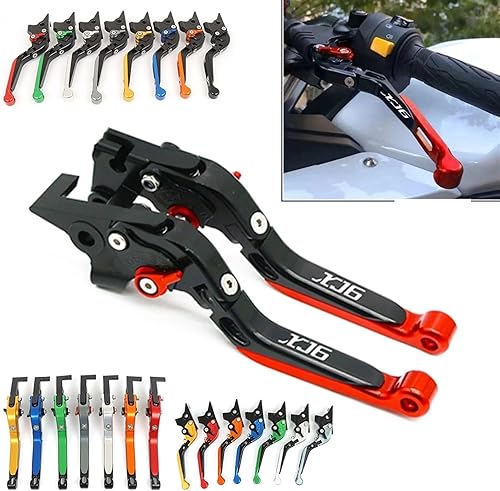Miniatura 4 de Palancas de freno de embrague extensible ajustable para motocicleta Yamaha XJ6 N XJ6 para desviación 2009 2020 2019 (color  6)