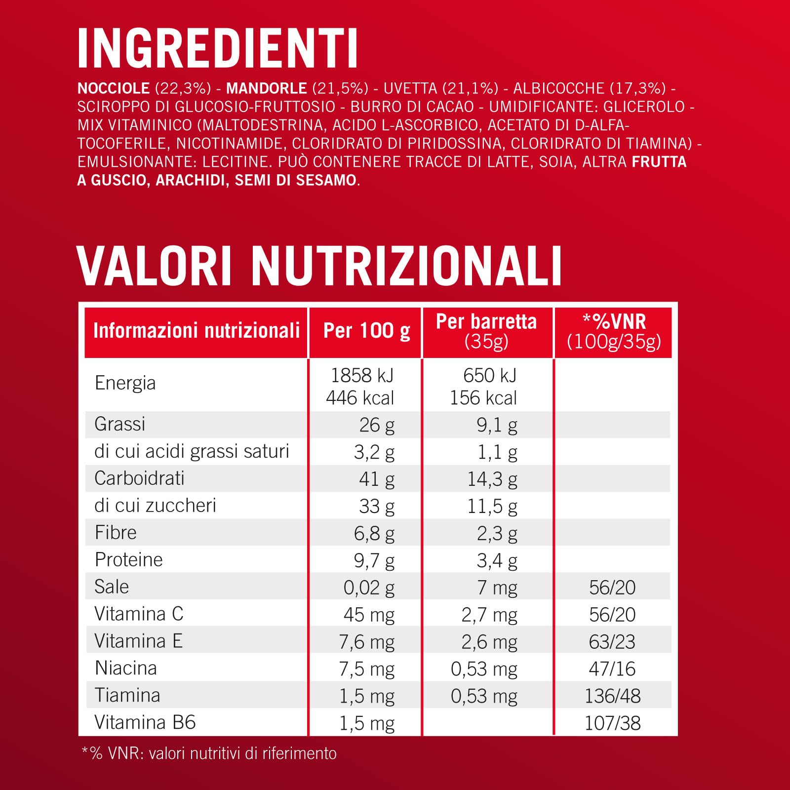 Enervit Power Time Frutta Secca, Barrette Energetiche, Snack Vegano e Senza Glutine, Per Attività Outdoor, 24 Pezzi da 35g