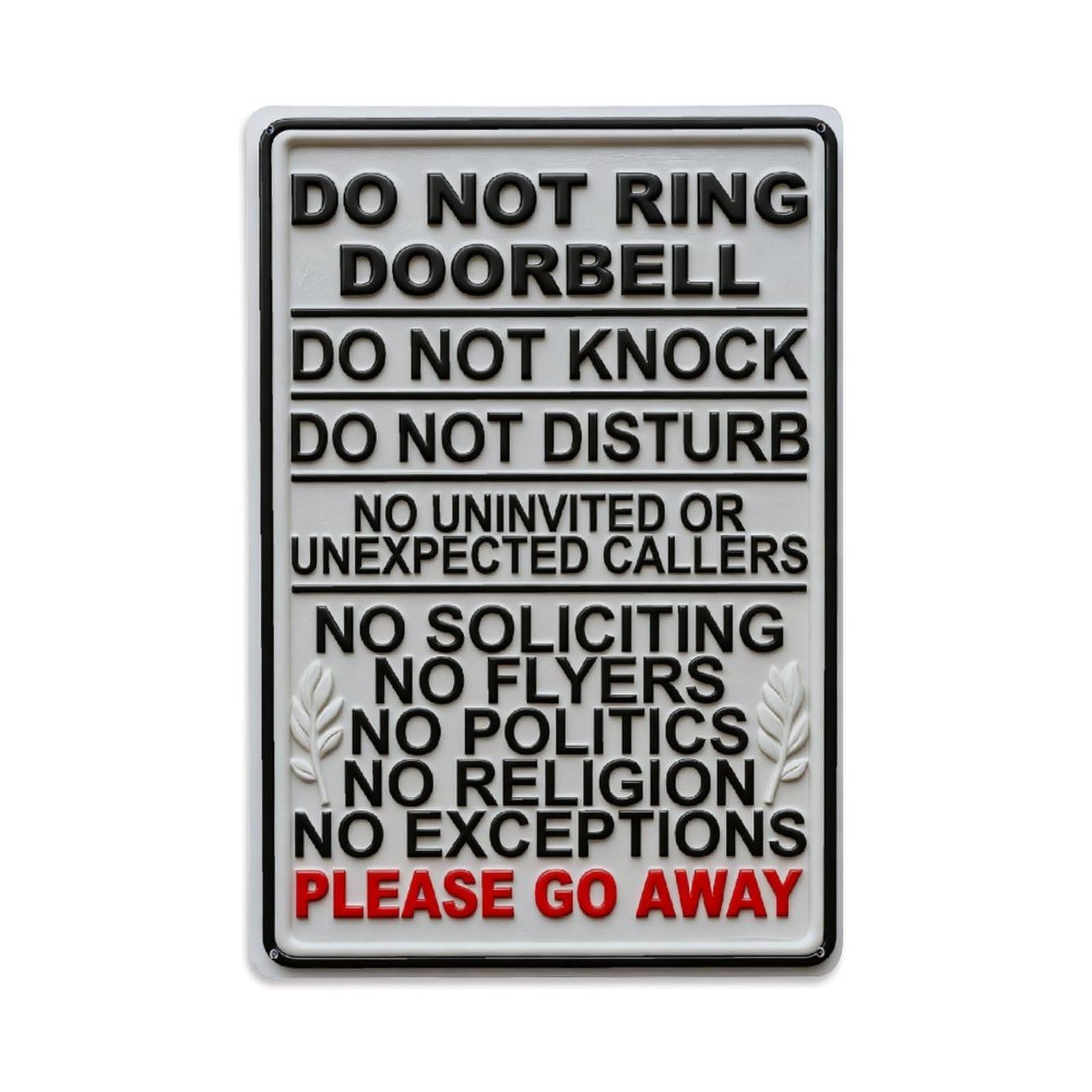 Do Not Ring Doorbell Vintage Metal Tin Sign Retro Wall Decor, Bar Garage Cafe Kitchen Home Wall Art Poster Decoration 8x12inches