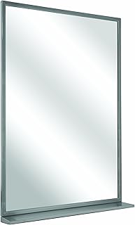 Bradley 7805-024360 Float Glass Angle Frame Mirror with Shelf, 24