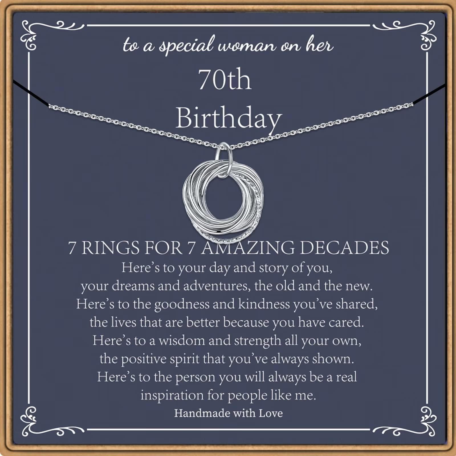 Birthday Gifts for Women - 40/50/60/70/80/90th Birthday Necklace