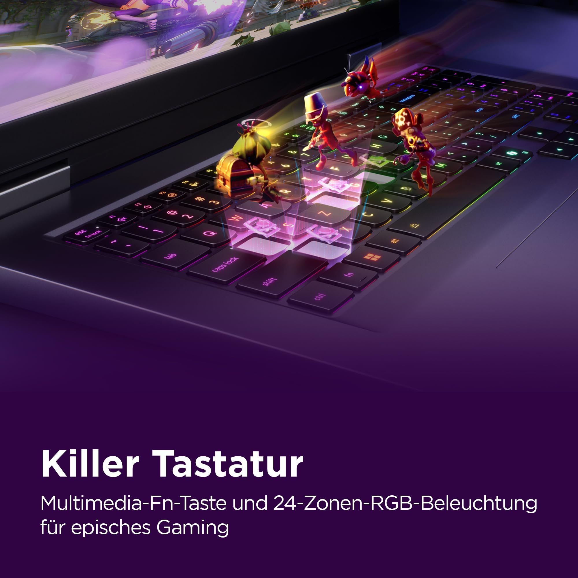 Lenovo LOQ Gaming AI Laptop | 17.3" Full HD 165Hz Display | Intel Core i7-14700HX | 16GB RAM | 1TB SSD | NVIDIA GeForce RTX 5060 | Windows 11 | QWERTZ | Grau | 3 Monate GamePass