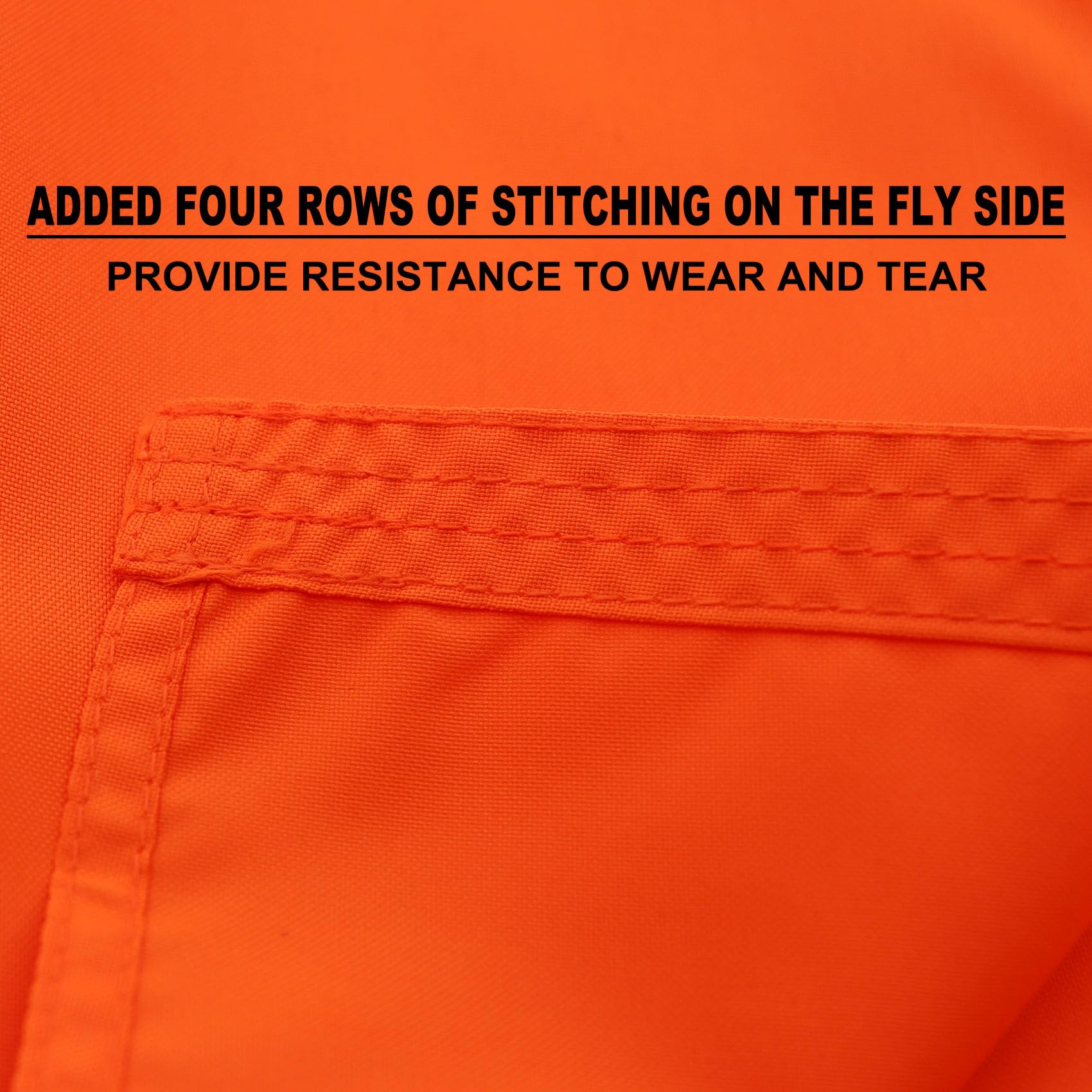 Heavy Duty Orange Safety Flag 12x18 Inch -Longest Lasting Oxford Nylon 210D, Safety-square, 12x18inch - Image 3