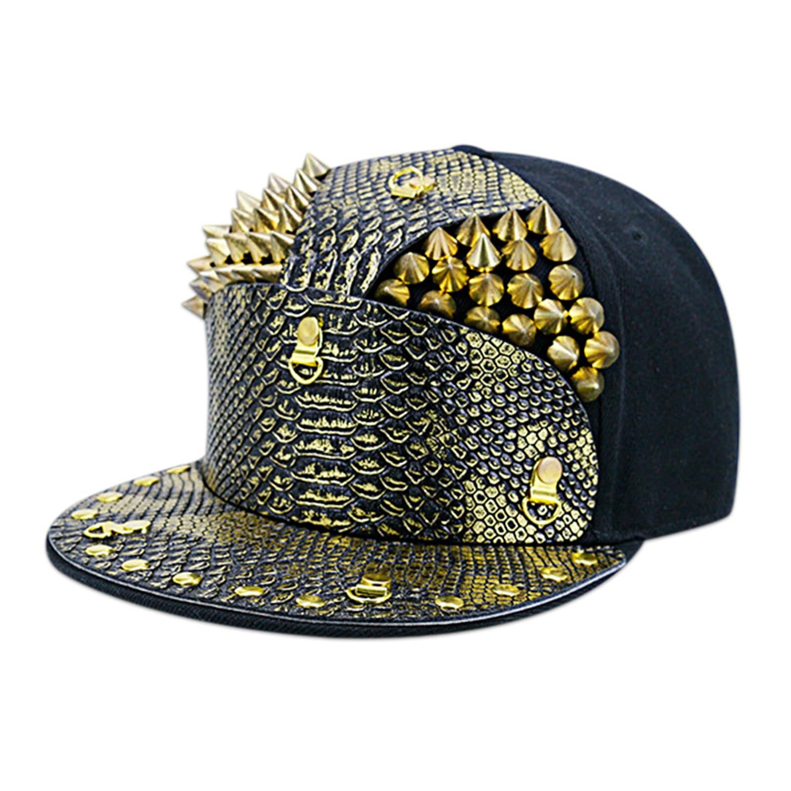 Berretto da Baseball Berretto da Baseball Uomo con Cappello a Tesa Piatta Hip Hop Stile Punk per Gli Sport