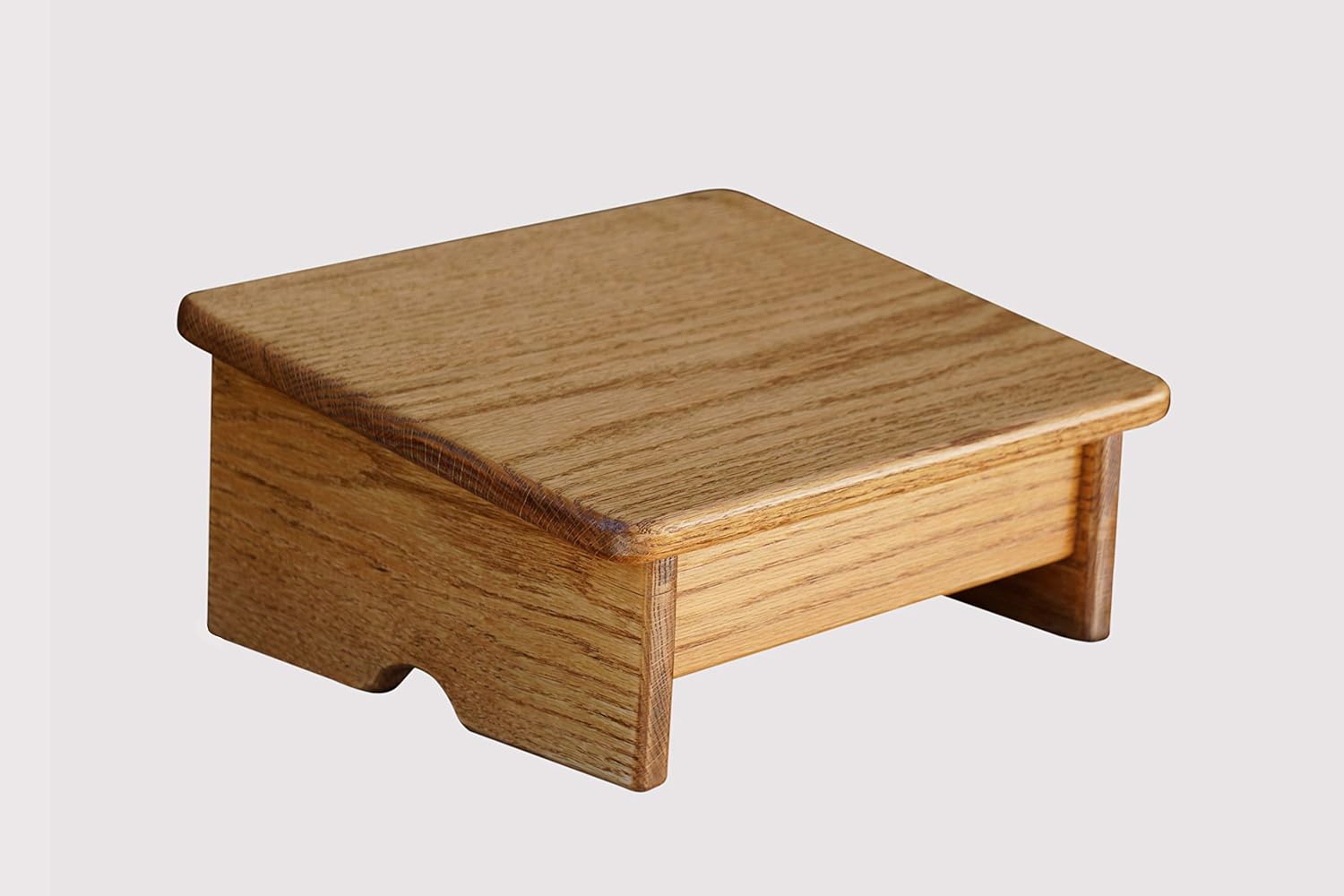 Standard Guitar Foot Stool (Made in The USA) (Oak- Clear)