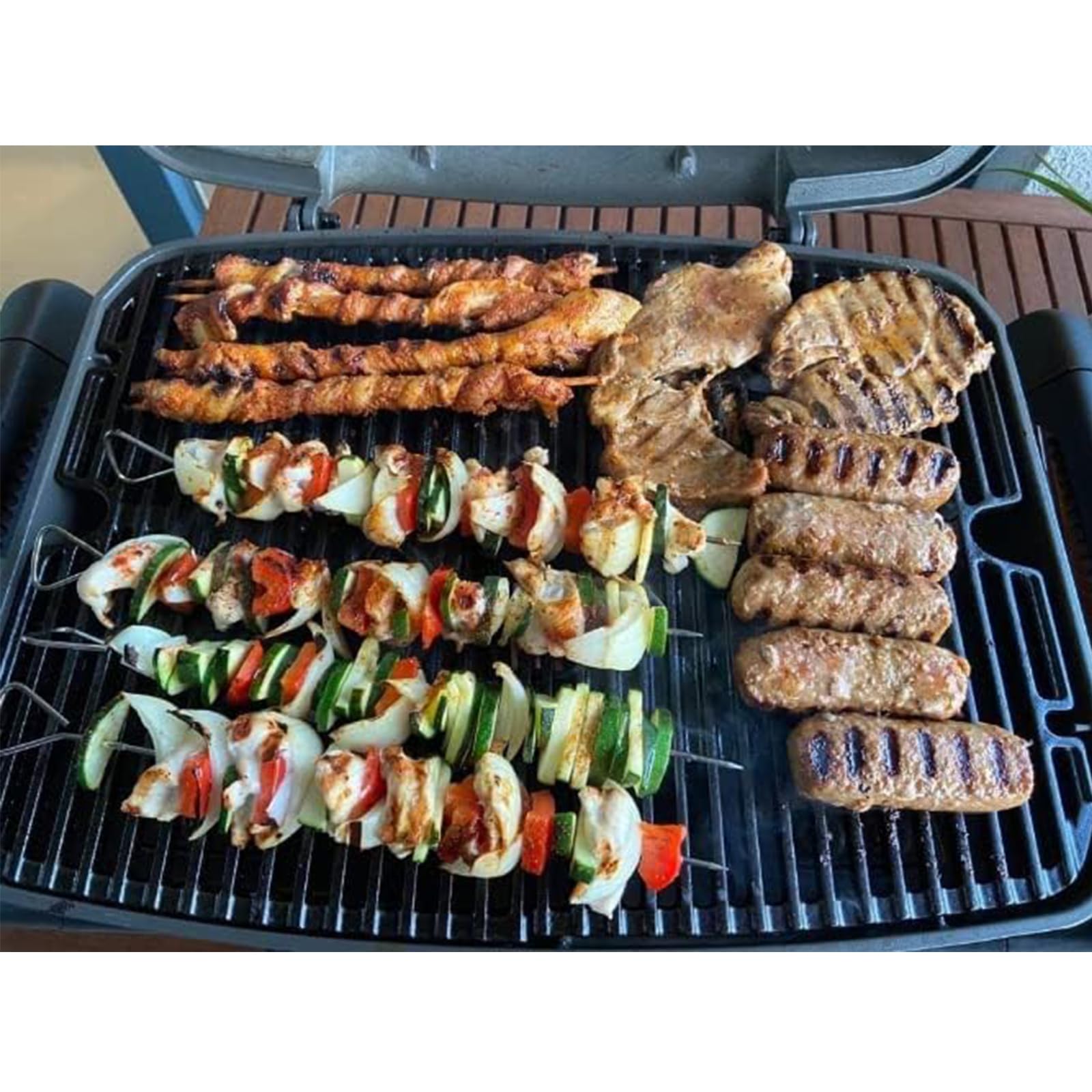 GFTIME 35 x 23.5CM Gusseisen Grillrost für Burnhard Wayne Tragbarer 2 Brenner, Burnhard Gasgrill Wayne zubehör massives Gussrost, 2 Stück