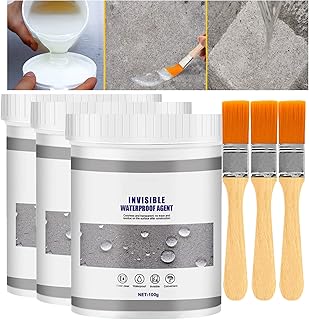 XIRUJNFD Jaysuing Invisible Waterproof Agent, Super Strong Invisible Waterproof Anti-Leakage Agent, Waterproof Insulating Sealant Clear (100G,3Pcs)