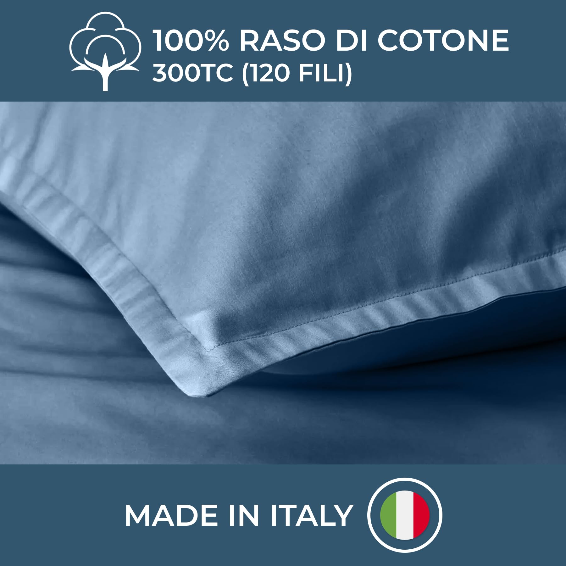 Lenzuolo Sotto Con Gli Angoli In Raso Di Puro Cotone DELUXE Ruggine Vanita Di Raso