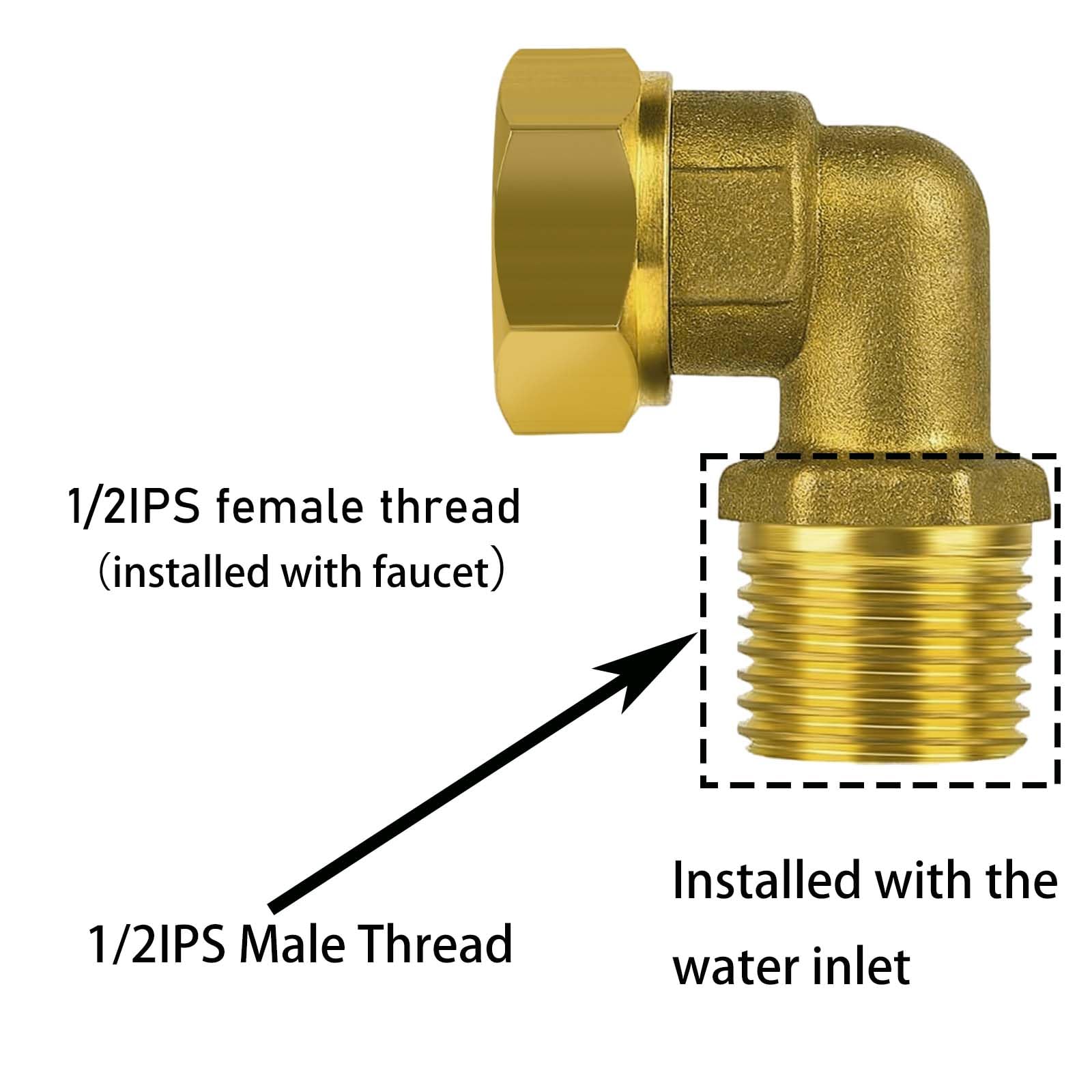 MissMin Old Clawfoot Bath Tub Mount Faucet Elbows Adapter - View #14