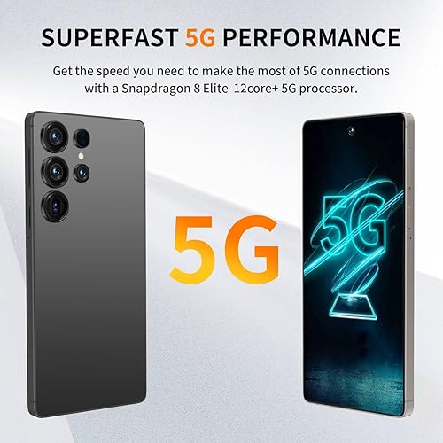 Miniatura 5 de Teléfono inteligente C25 Ultra 5G desbloqueado, teléfono celular Android 15 de 8 GB+256 GB, pantalla FHD+ 120 Hz, cámara dual de 108 MP, SIM dual,