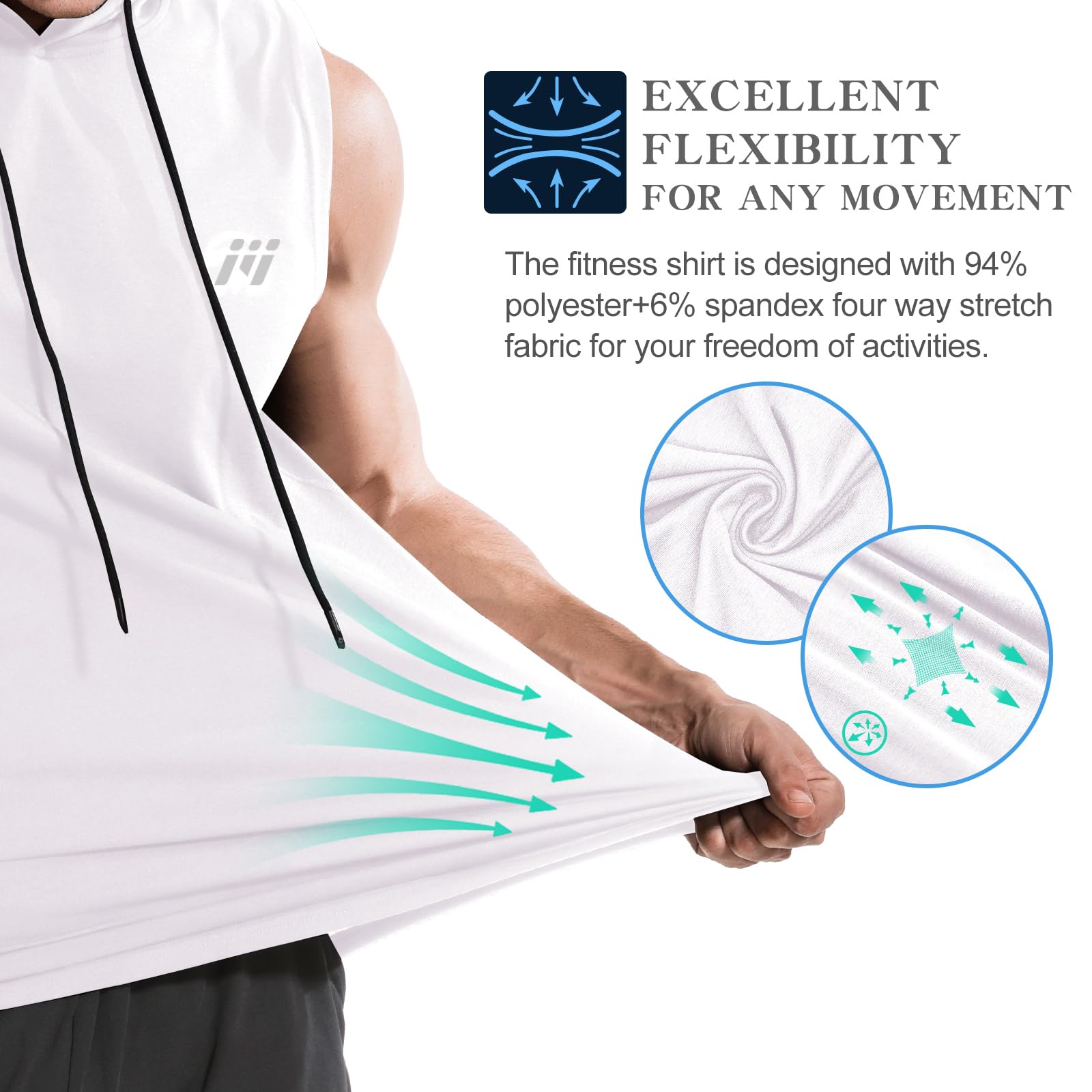 MEETWEE T-Shirt de Sport Homme sans Manche & Haut à Manches Longues Respirant Running Fitness