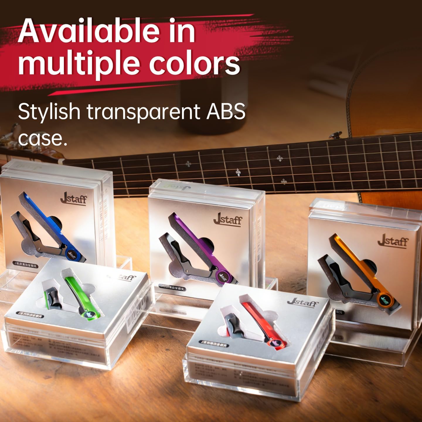 Jstaff S1 The Rolling Capo Sliding Guitar Capo for Electric and Acoustic Guitars