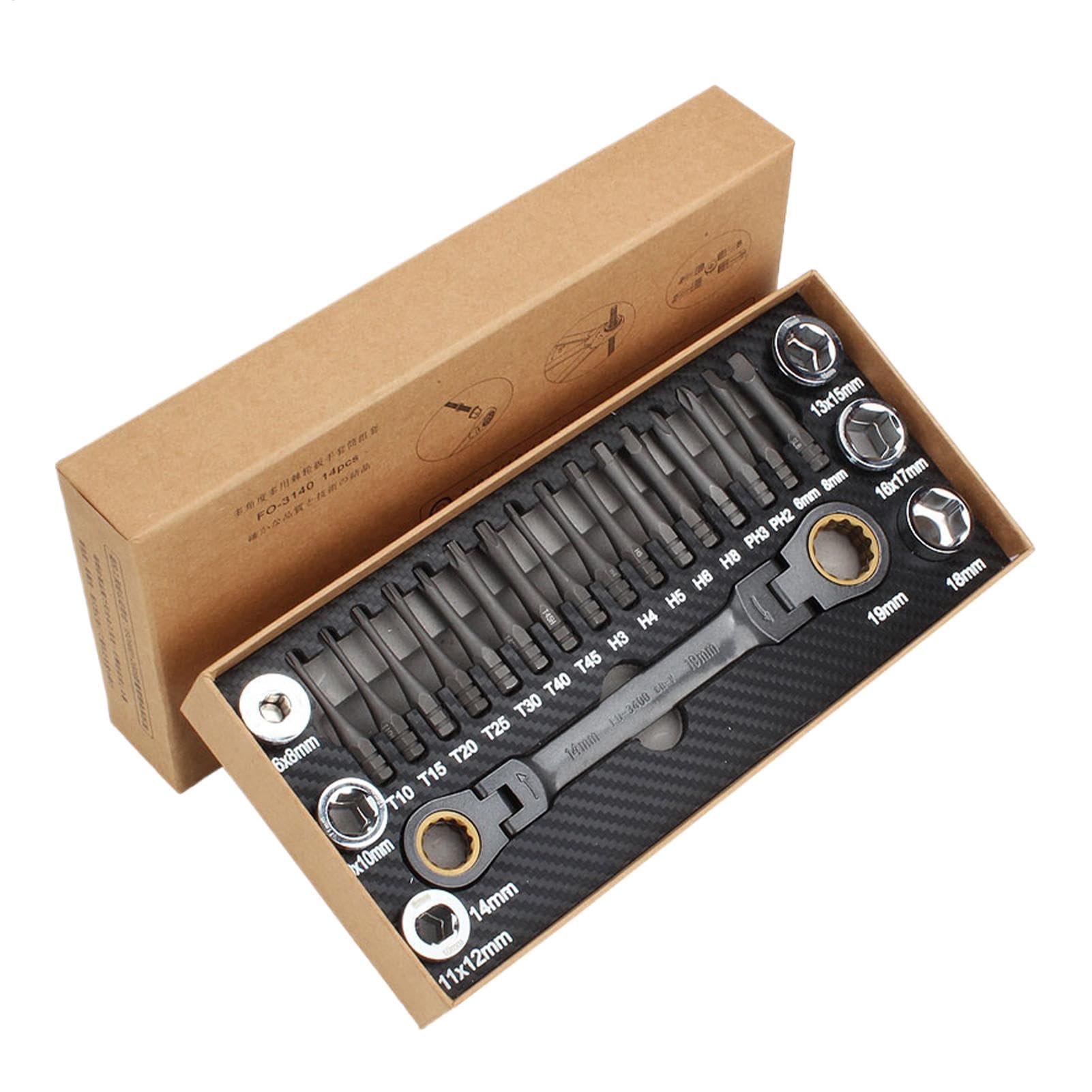 Juego De Llaves Kit De Mecánico Multifuncional Portátil Con Estuche | Juego De Llaves Métricas Para Reparar Coche Bicicleta Ordenador Reloj Muebles Electrodomésticos
