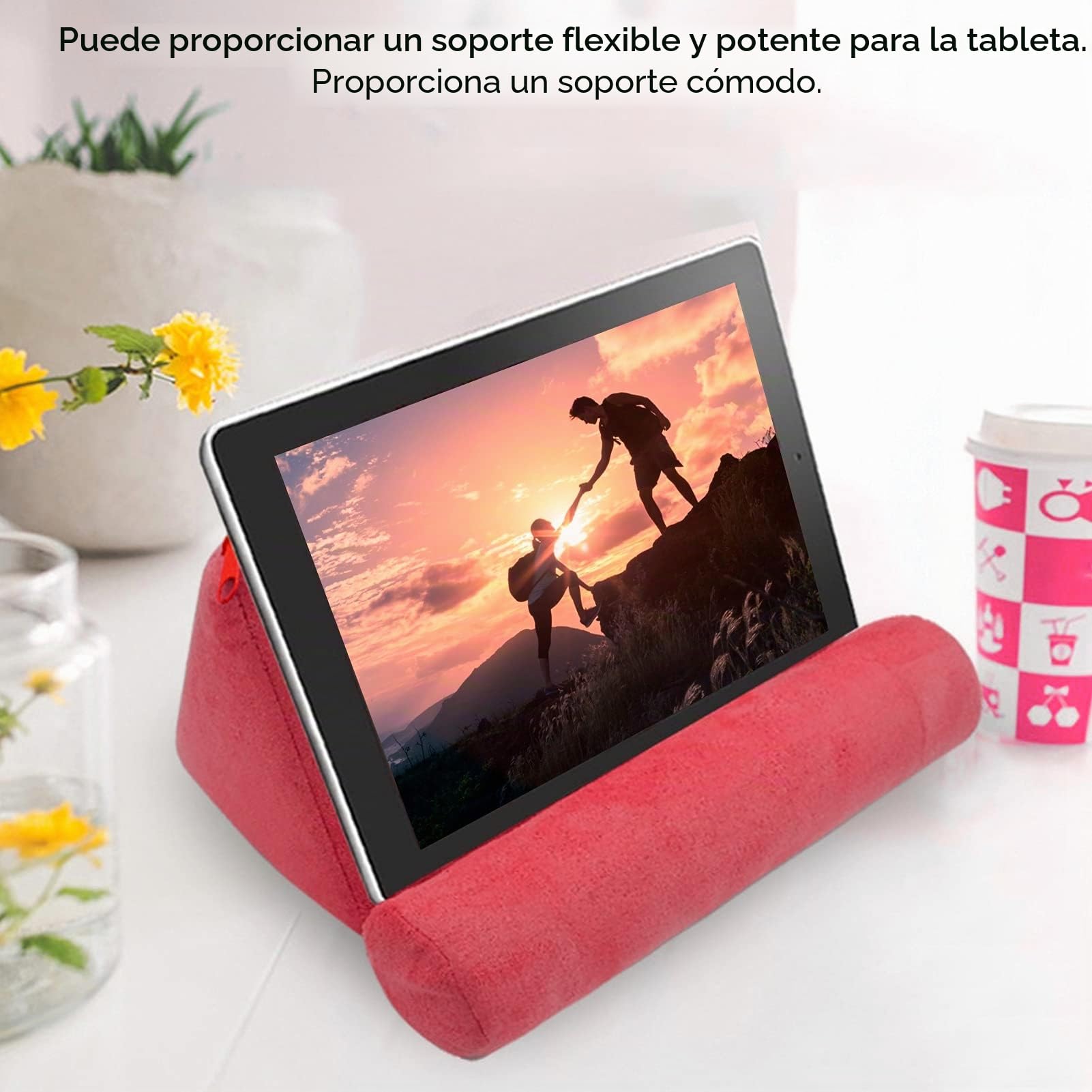 Soporte Para Tableta De Almohada, Soporte Para Teléfono Móvil Cojín Para Descanso En Cama Soporte Para Lectura De Tableta Soporte Para Tableta Suave Multiángulo Para Tabletas, Kindle, Teléfonos Inteli
