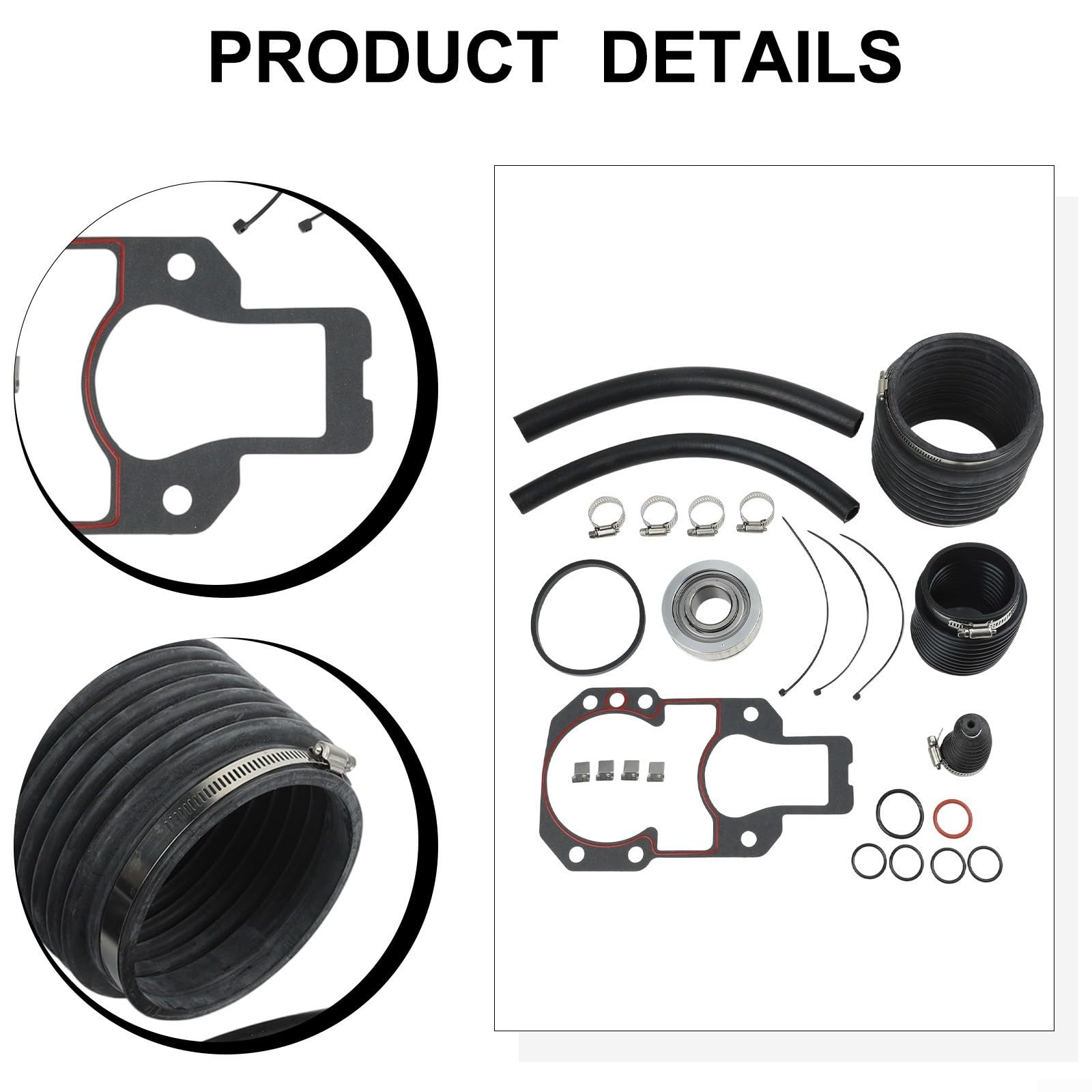 Kit soffietto di riparazione dello specchio di poppa per MerCruiser One Gen 1 R Stern Drive sostituisce 30-803097T1 Include giunto a U Soffietto del cambio Cuscinetto Gimbal Guarnizione per