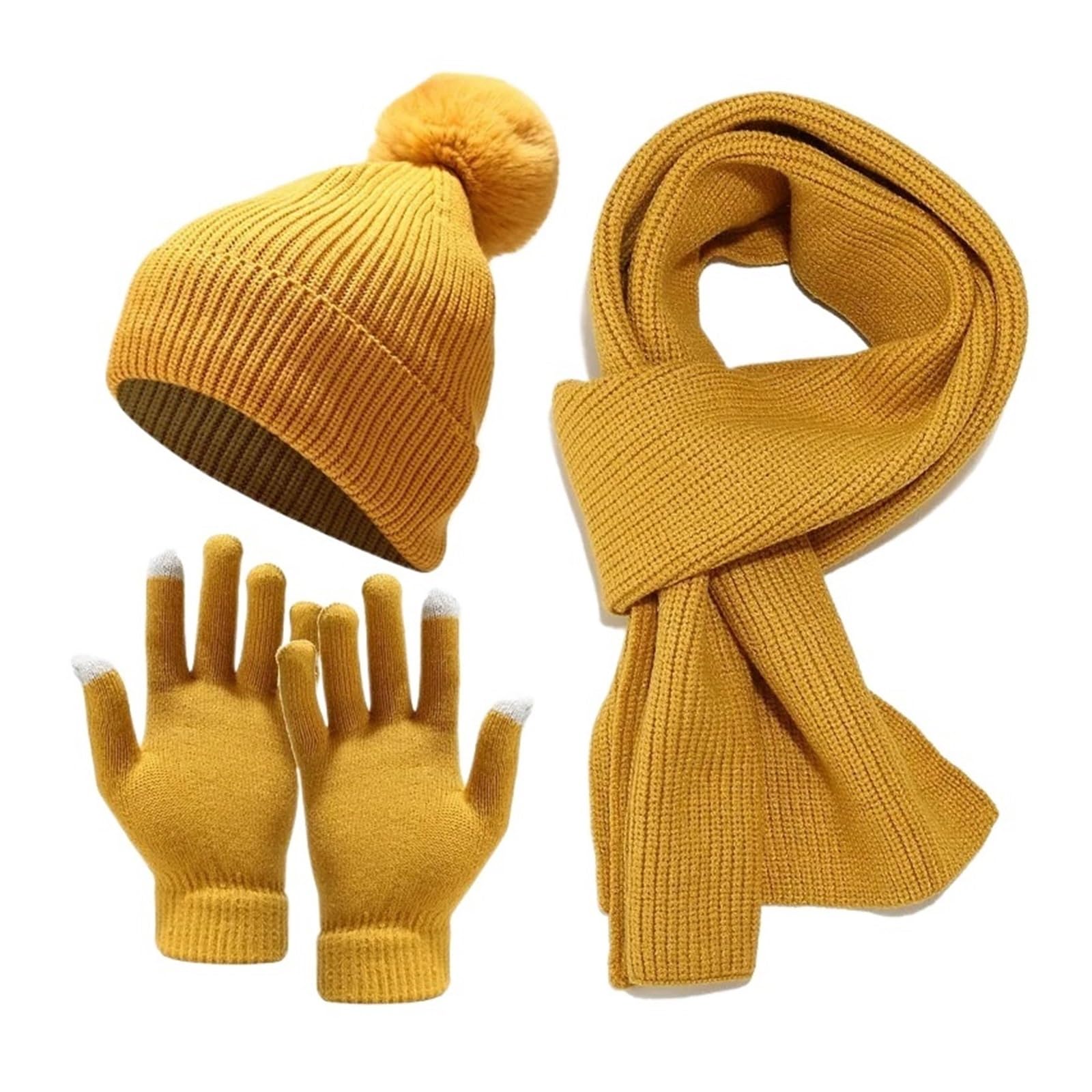 Gorro bufanda y guantes de mujer un regalo útil de invierno con forro interior 7