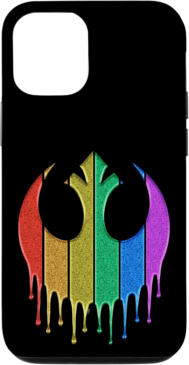 iPhone 14 Pro Max Star Wars Rebel Rainbow Sparkle Drip Case