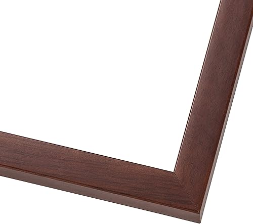 Miniatura 9 de CountryArtHouse Marco de fotos de caoba marrón de 12 x 7 pulgadas, kit de marco de madera maciza que incluye plexiglás acrílico UV, tablero de