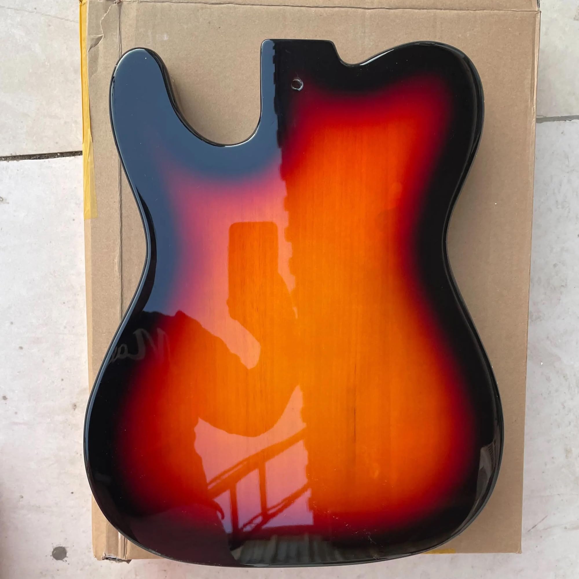 Unfinished Guitar Body Poplar Wood Body Beautiful Gloss Sunburst Color For TL Electric Guitar