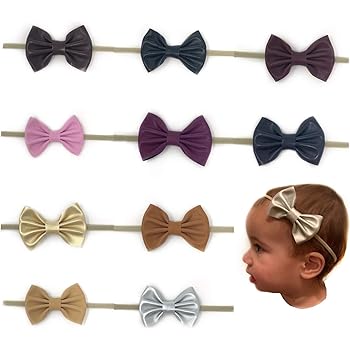 leather baby bows