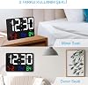 HyMark Dijital Duvar Saati Renkli HD LED Ekran 25X16 Cm Tarih Gün Sıcaklık Alarm USB Dekoratif