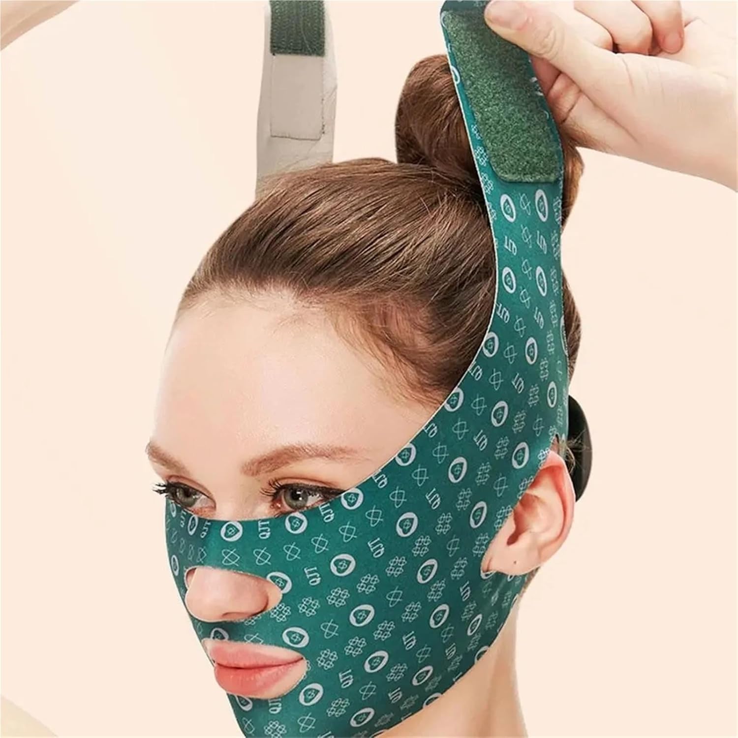 Chin Strap for Sleeping Face Bandage Adjustable V Lift Up Belt Sculpting Sleeping Mask Reduce Double Chin Facial(Color 1)