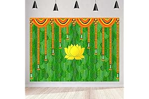 India Pooja Traditional Backdrop for Puja Decoration