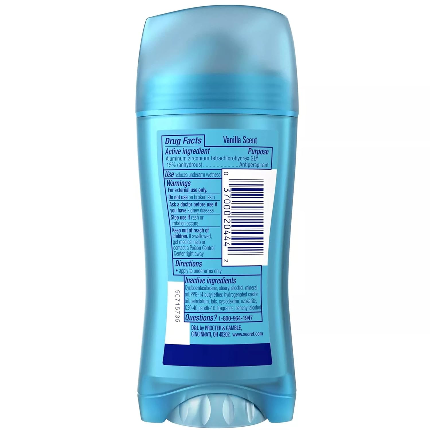 Secret Scent Expressions Antiperspirant Deodorant Invisible Solid, Va Va Vanilla, 2.6 Ounce (Pack of 2)