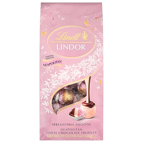 Miniatura 7 de Lindt Lindor - Trufas napolitanas de chocolate blanco paquete de 19 onzas 19 onzas
