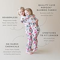 Vista 3 de Posh Peanut Girls Pajamas Set - Soft Viscose from Bamboo Kids Two Piece PJ - Easy Care Toddler Sleepers Little Girl Clothes