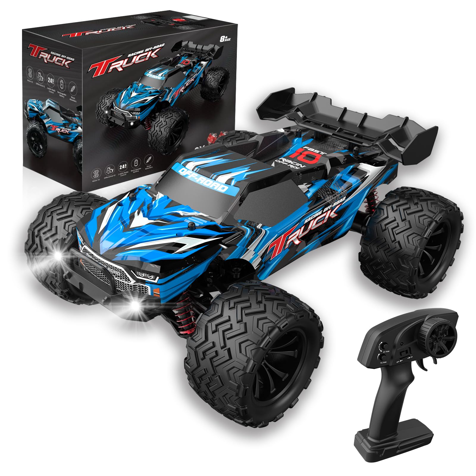 40KM/H Ferngesteuertes Auto, 1:16 RC Auto Ferngesteuert Monstertruck RC Car | Schnelles Ferngesteuertes Auto Monster Truck für Erwachsene RC Auto Ferngesteuert für Jungen