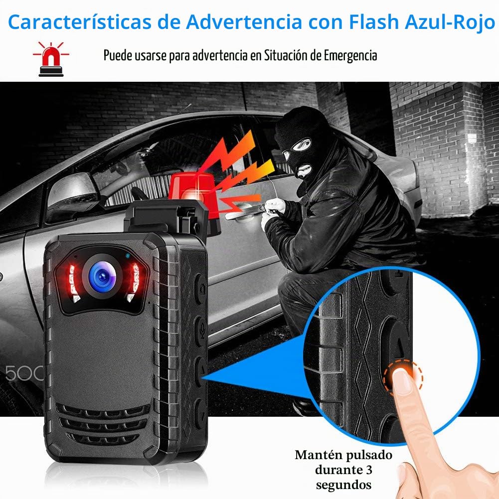 BOBLOV N9 Body CAM Mini, cámara Corporal de 64 GB Full HD 1296P, pequeña cámara Corporal policial con visión Nocturna portátil para protección Diaria o Viajes al Aire Libre, el Cuerpo más pequeño