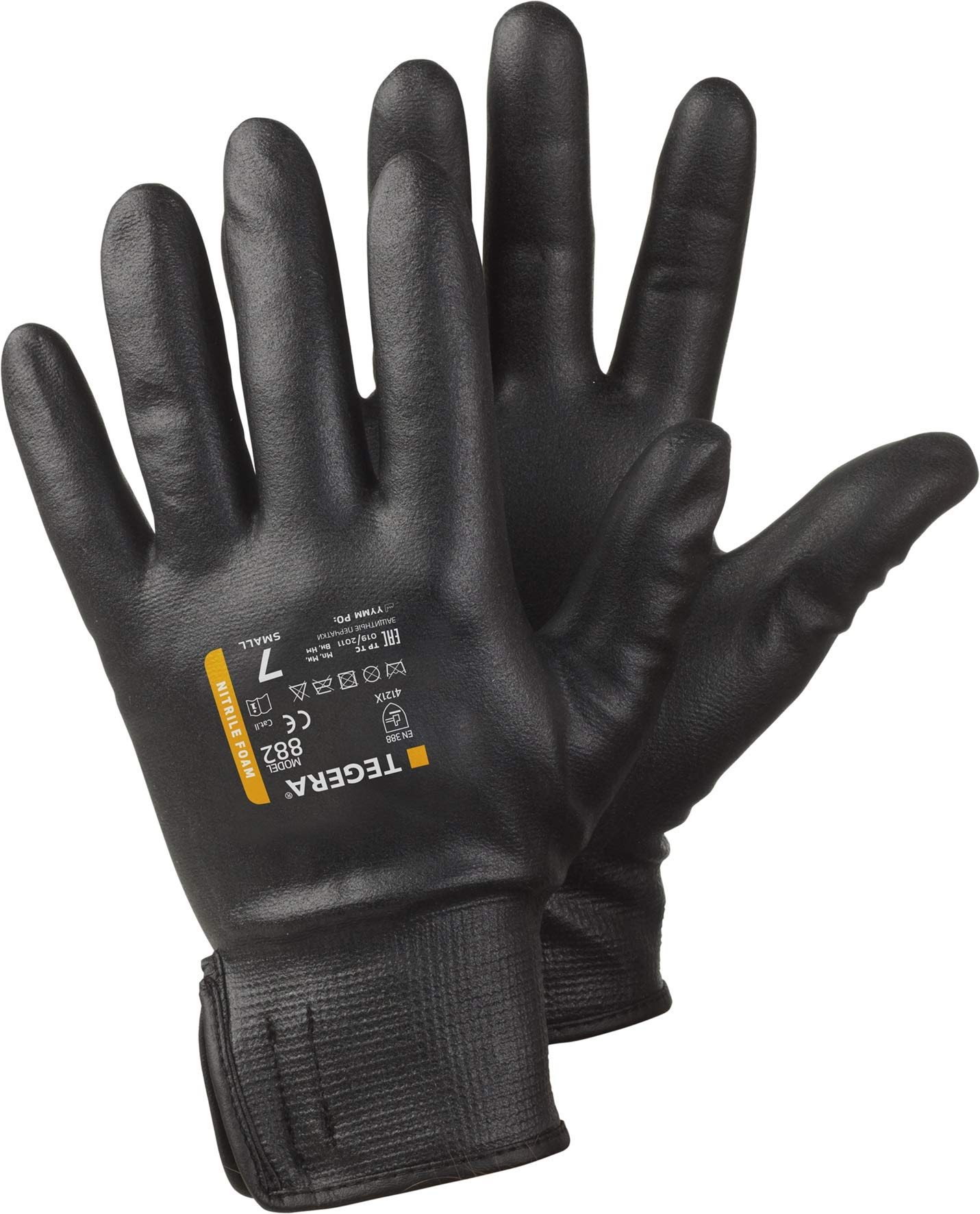 EjendalsTegera 882 Waterproof Fully Dipped Fine Coated Assembly Gloves Builders Water and Oil Repellent Work Gloves (XXL)