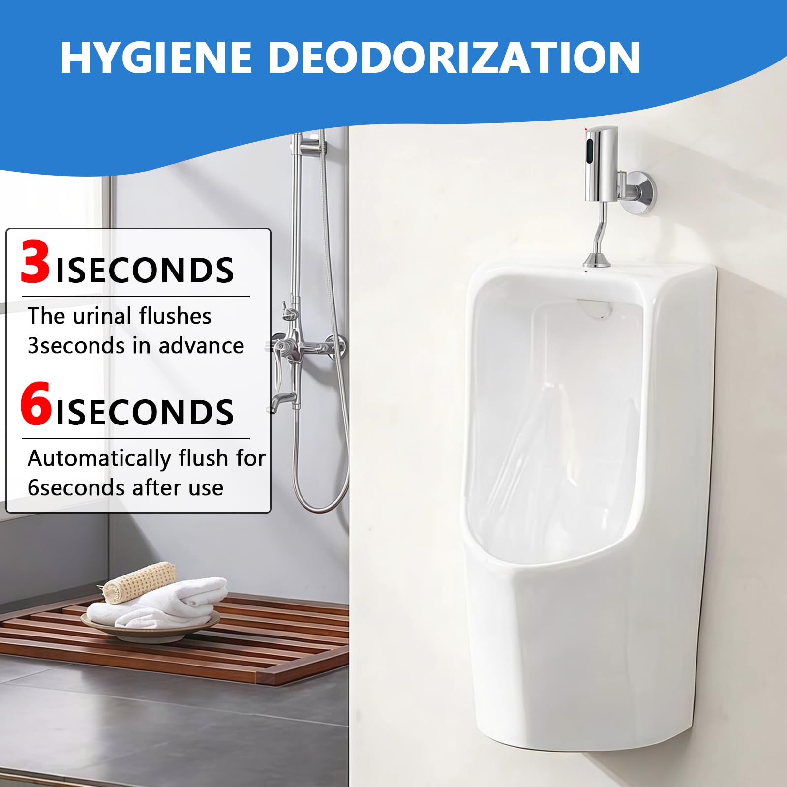 Lavabo automático a presión para inodoro, cisterna de inducción, válvula de descarga de urinario sin contacto para baño e inodoro inteligente, ahorro de agua, cantidad de lavado ajustable