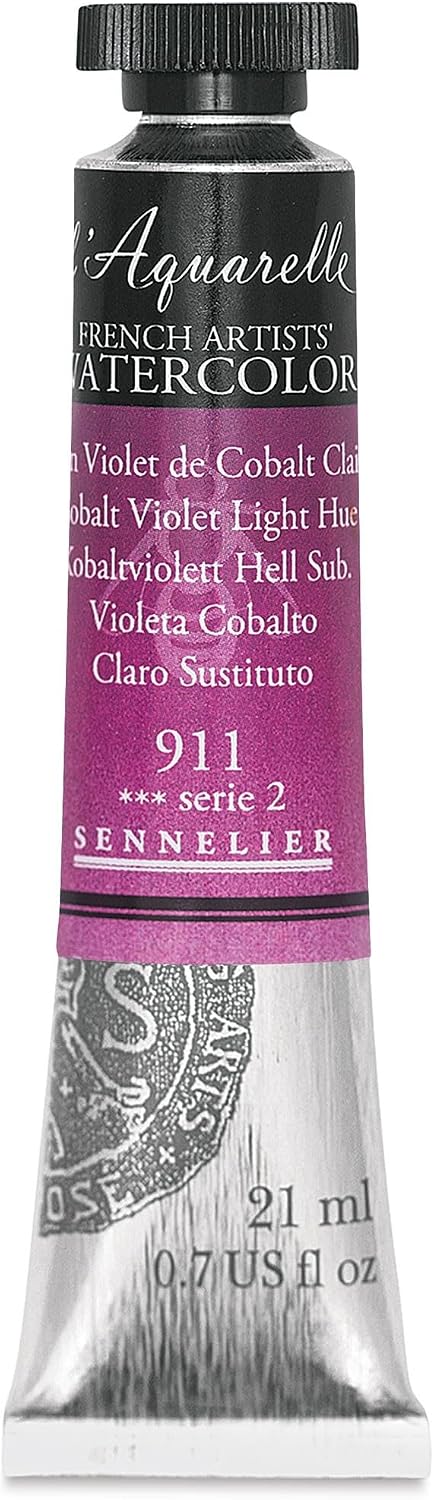 SENNELIER L'Aquarelle French Watercolor, 21ml Tube, S2 Cobalt Violet Light Hue