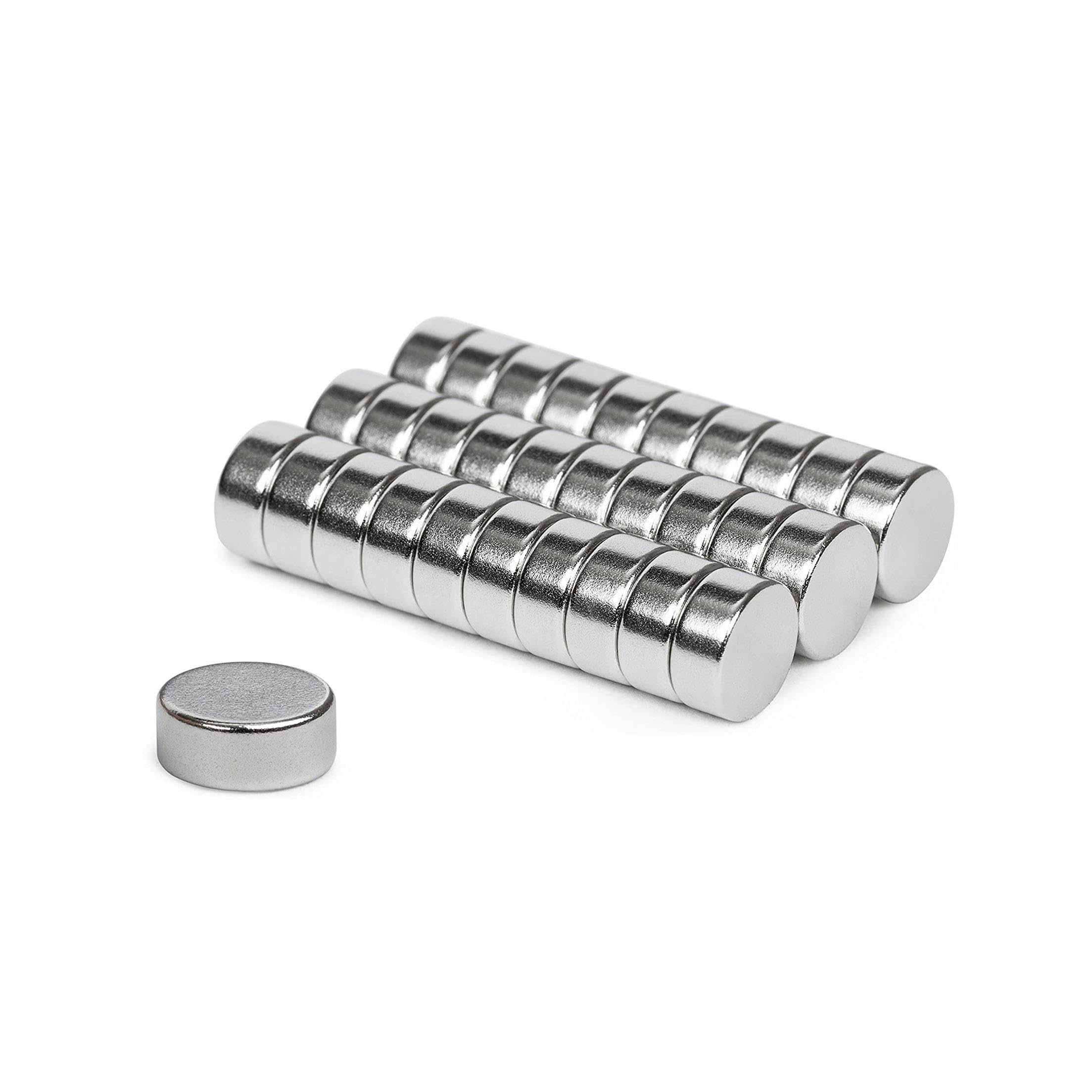Ø12x5 mm Neodyum Mıknatıs - Çap 12 mm, Kalınlık 5 mm - Yuvarlak Güçlü Mıknatıs (10 Adet)