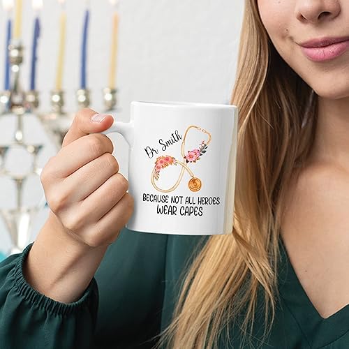 Miniatura 41 de Tazas personalizadas del mejor médico del mundo, tazas de café personalizadas con nombre, tazas de té personalizadas para médico, regalos de Taza