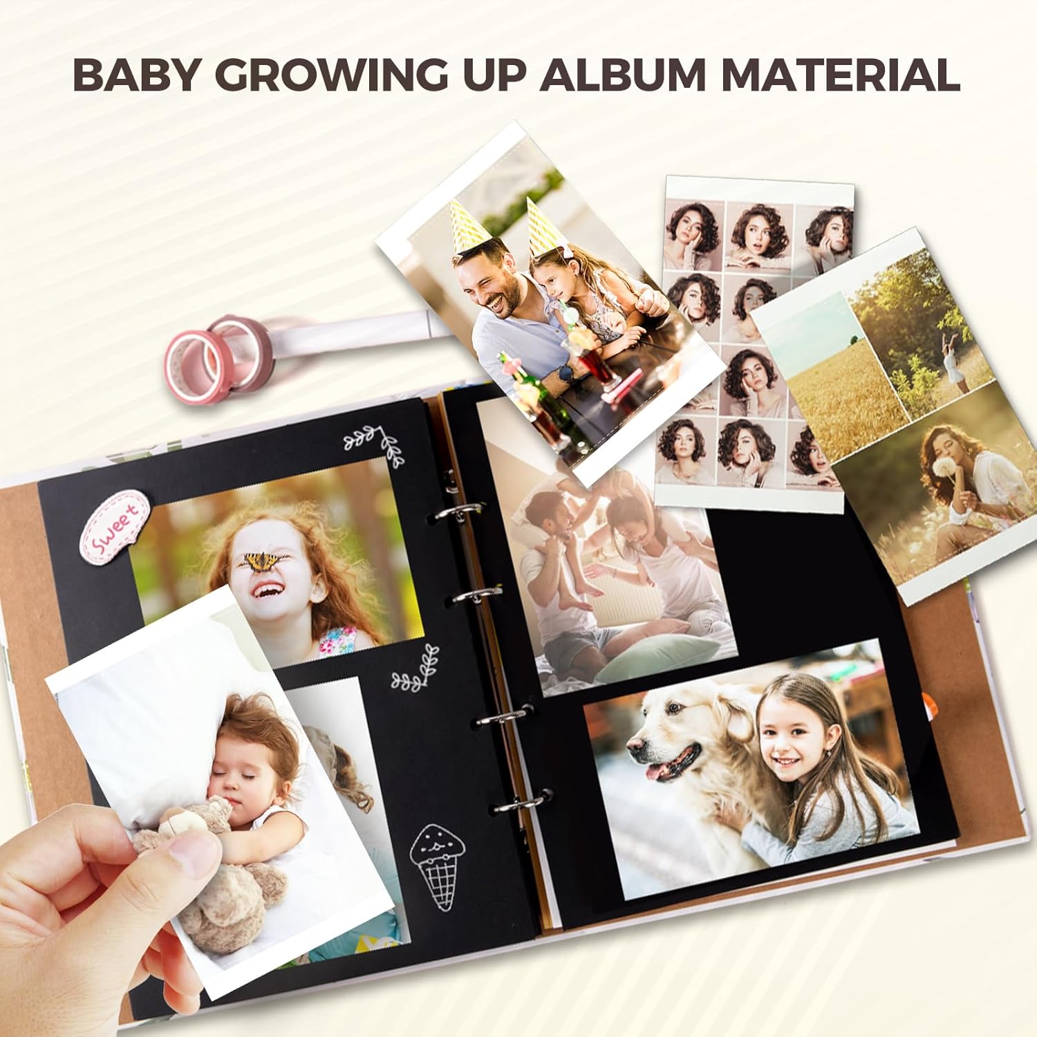 iDPRT 4×6 Photo Printer, Portable Color Picture Printer, Thermal Sublimation Mini Picture Printer, Bundle 108 Sheets Photo Paper & 2 Ribbon Cassette, Photo Printer for iPhone & Android, White