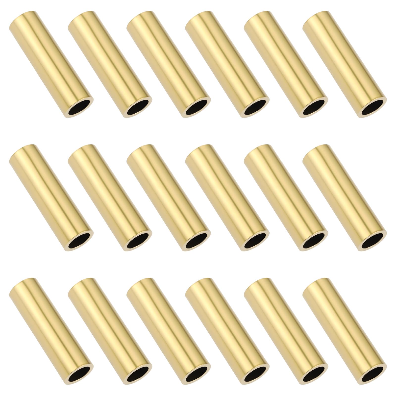 OTOTEC 100x Crimping Ferrules Brass Double Cable Ferrules for Photo Frame Hanging Wire Tie 2.2x3x10mm