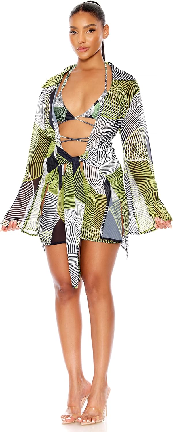 Forplay Standard Punta Mita Triangle Bikini Set - Two Piece Swimsuit - Bathing Suit Set with Triangle Top & Tie Side Bottom