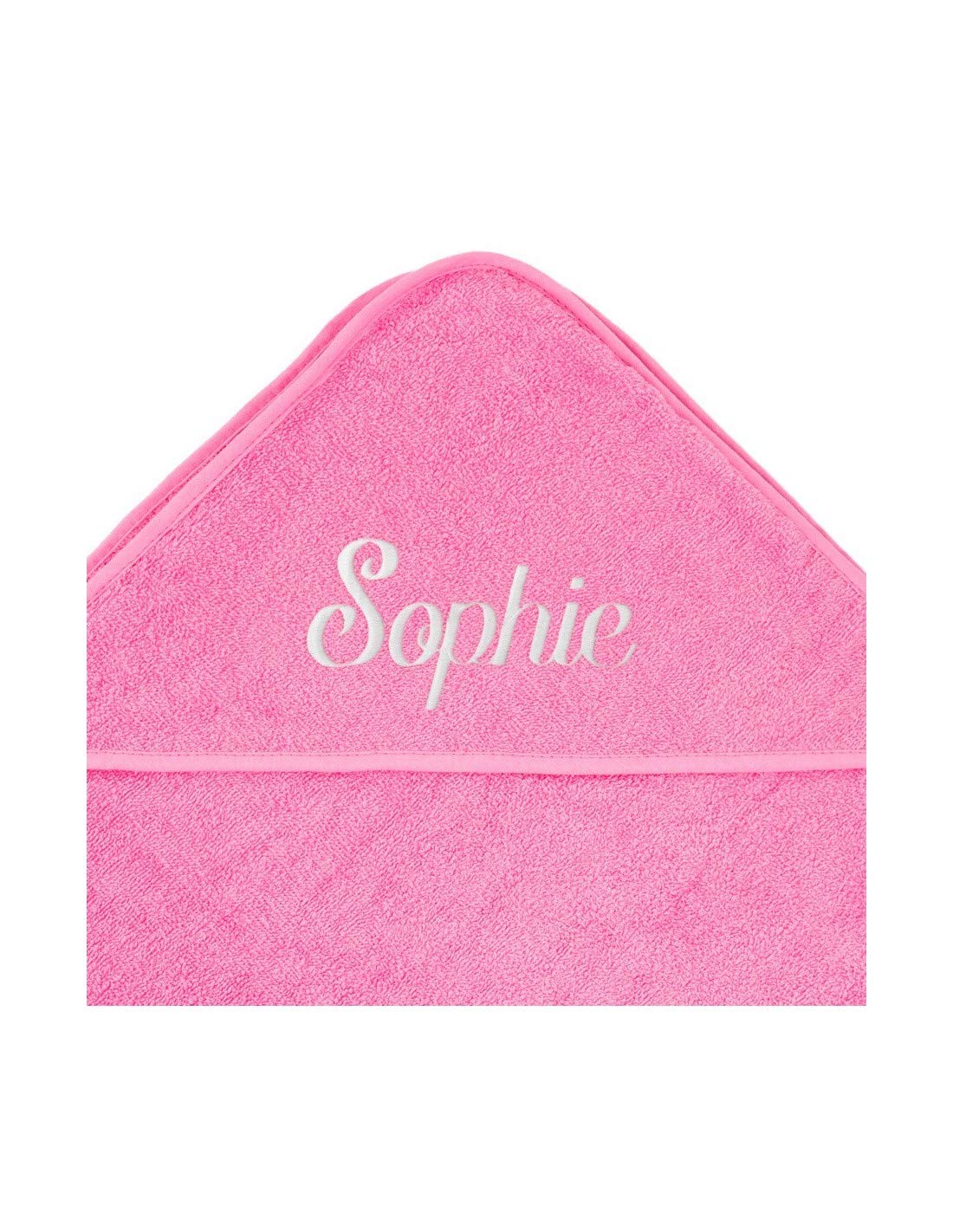 Cape de bain rose personnalisée en éponge premium pour la peau de bébé