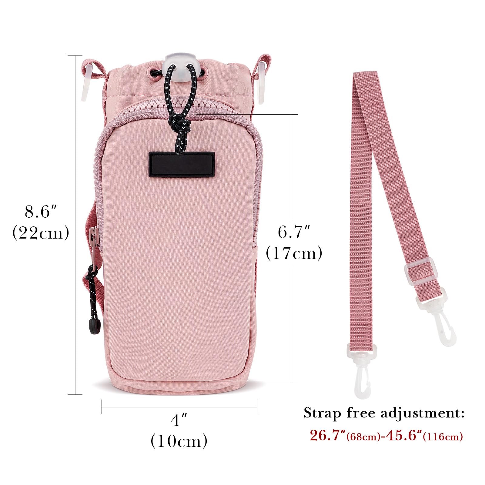 Linkidea Water Bottle Carrier with Strap Compatible with YETI Rambler Bottle 18oz/26oz, Owala FreeSip 24oz/32oz - Image 2