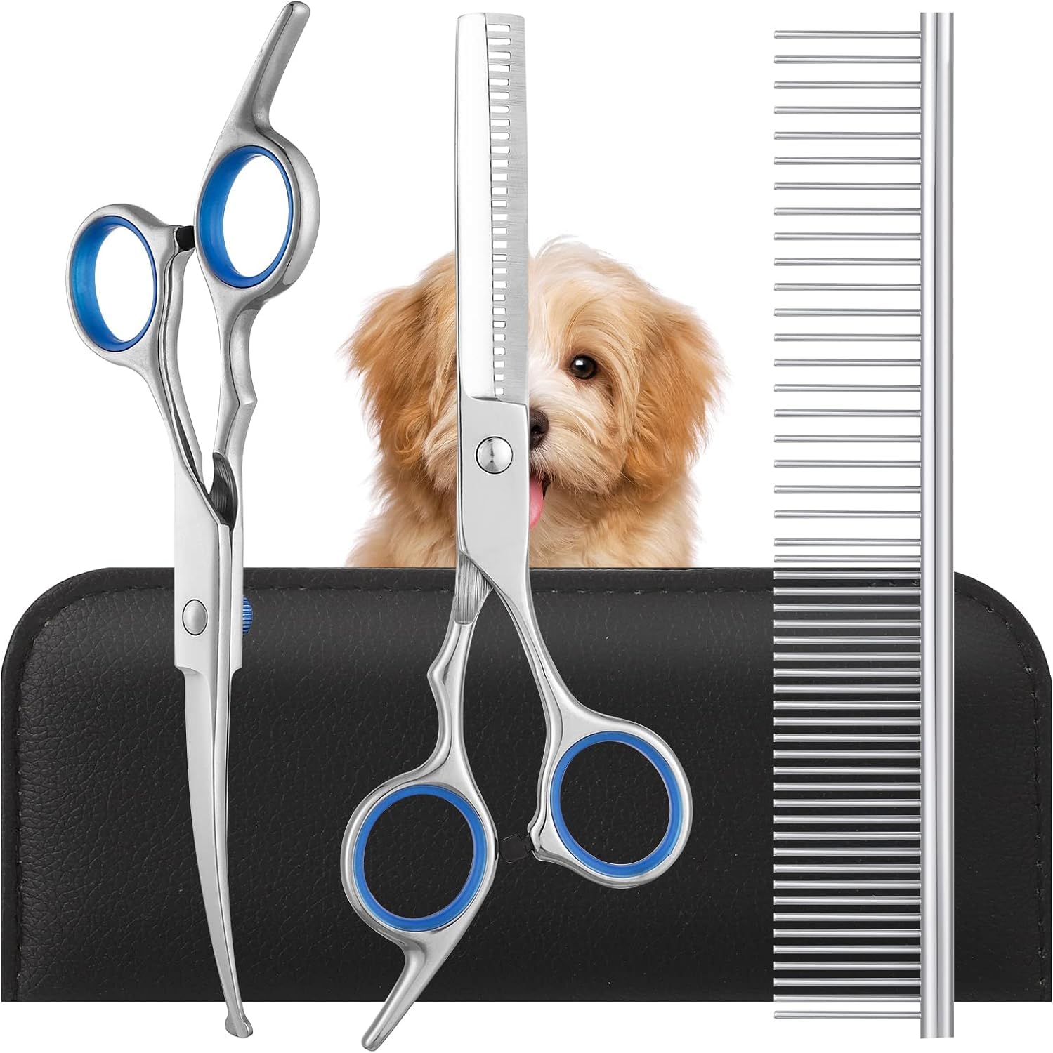 Amazon.co.jp: Hitchlike トリミングハサミ 4点セット 犬用