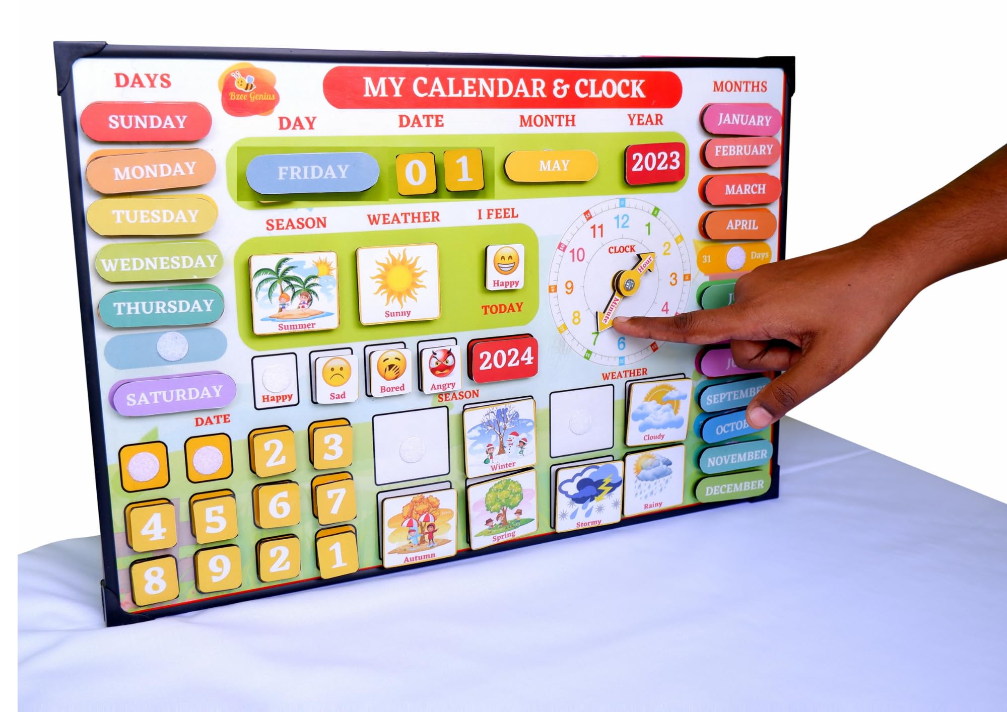 See full amazon price history chart for My First Daily Calendar For Kids: 8 In 1 Learning Toy For Dates, Days, Months, Year, Weather, Season, Feeling, And Time - Multicolor My First Daily Calendar For Kids: 8 In 1 Learning Toy For Dates, Days, Months, Year, Weather, Season, Feeling, And Time - Multicolor (B0CR1892QR) Amazon Price History, Amazon Price Tracker