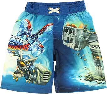 Short De Bain Skylanders Garçon Taille 5 – Bleu, Polyester, Neuf Avec étiquettes