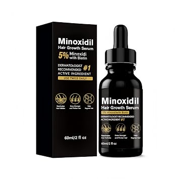 5% Minoxidil for Men & Women Hair Growth, Beard Growth Foam with Biotin, Unscented Hair Regrowth Treatment for Thinning Hair, Topical Foam for Thicker, Fuller Hair, 1oz