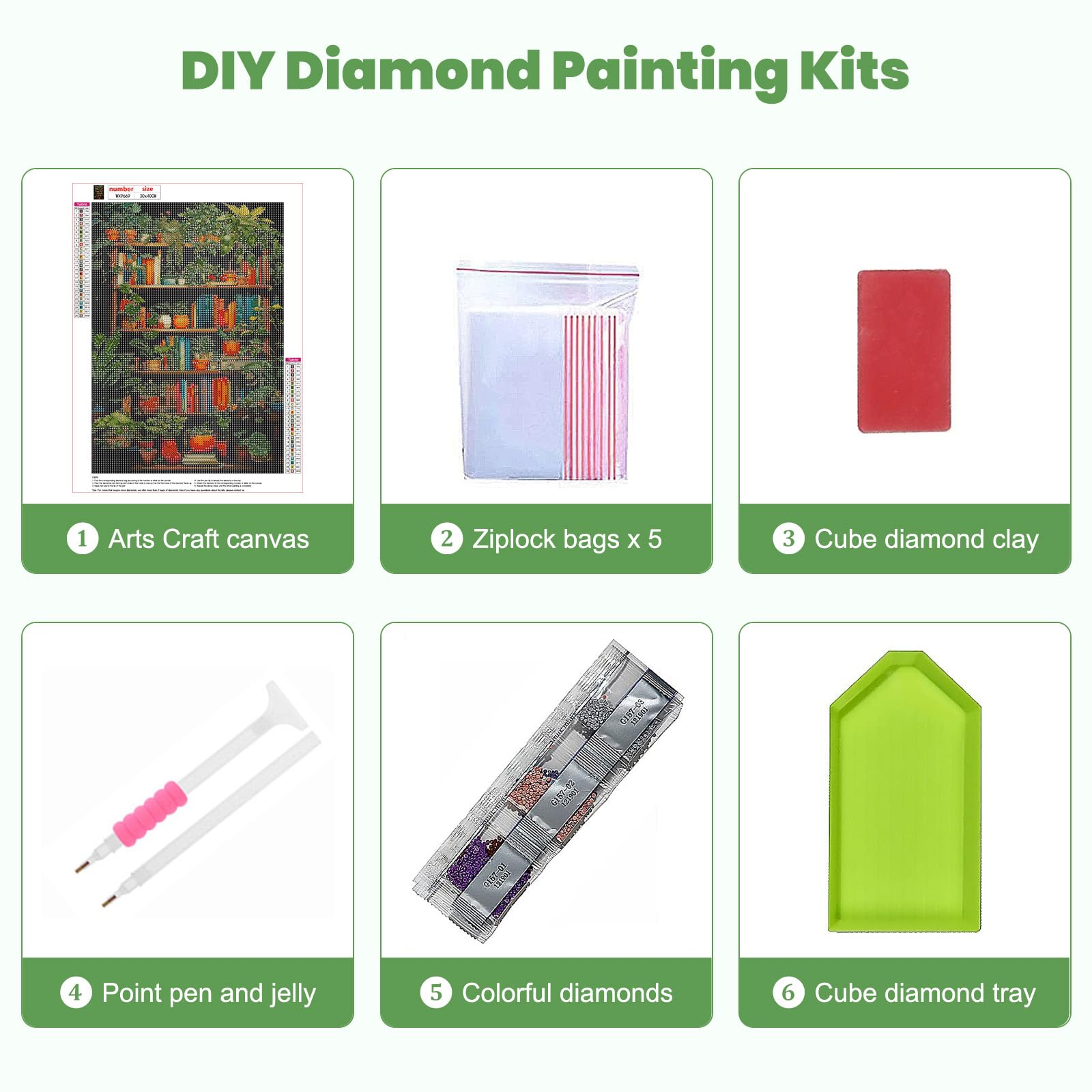 HEIBAGO 5D Diamond Painting Set 30x30cm – DIY Diamantbild Für Anfänger, Inkl. Zubehör, Volles Rundsteinchen