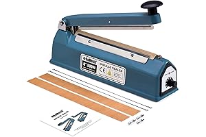 ROMECH 8 Inch Impulse Hand Sealer for Vacuum Sealing Plastic Bags and...